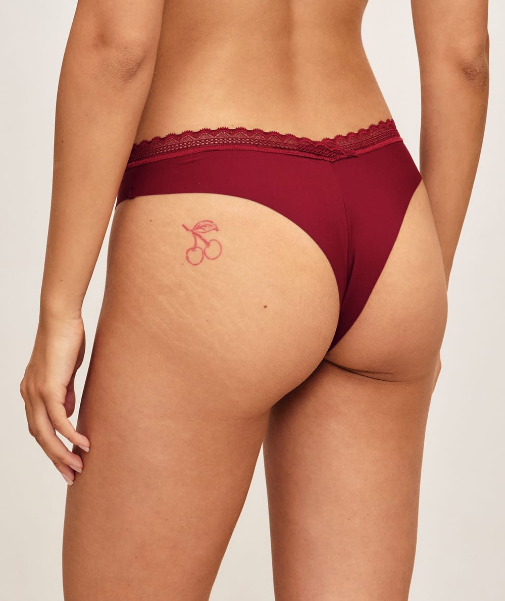 Microfiber thong;