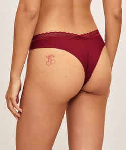 Microfiber thong;