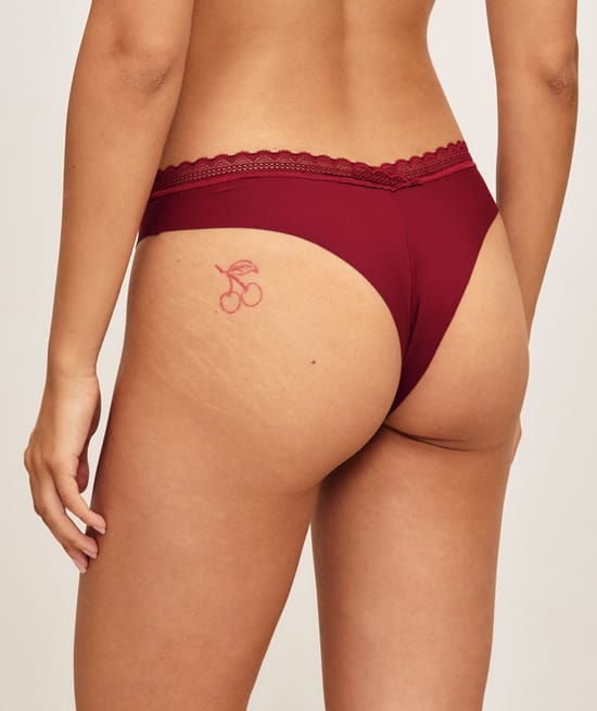 Microfiber thong;