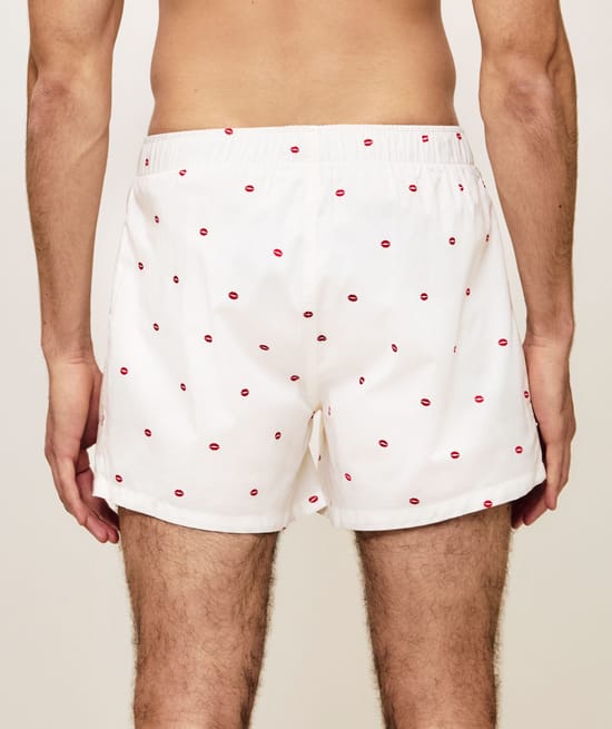 Patterned cotton boxers;
