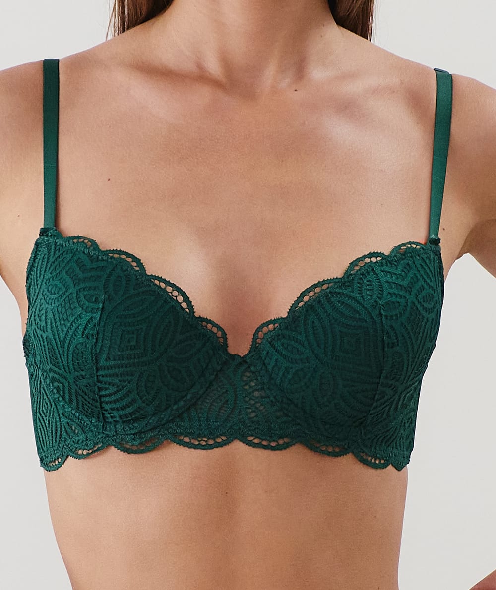 Sujetador push-up de encaje;