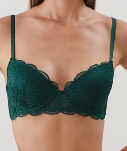 Sujetador push-up de encaje;