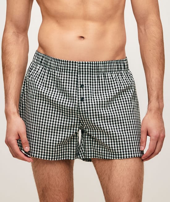 Geruite katoenboxers;