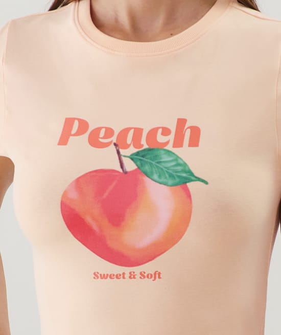 T-shirt met print in jersey;