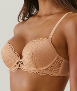 Lace push-up bra;
