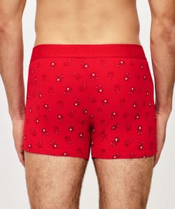 Patterned cotton boxer shorts;