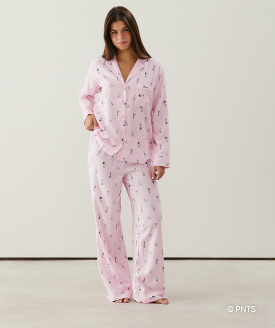 Snoopy flanel broek;