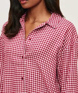 Ensemble de pyjama à carreaux en flanelle;