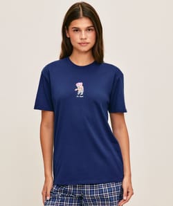 Light jersey T-shirt printed with bear Los Angeles;