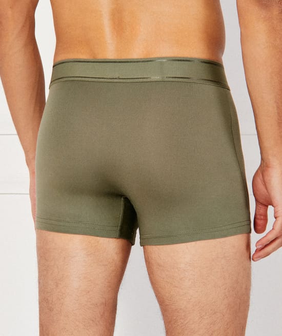 Plain microfibre boxer shorts;