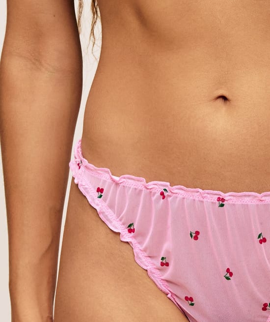 String en mesh imprim&eacute; cerises;