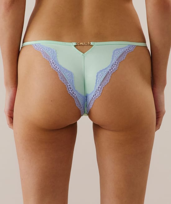 Satin thong;
