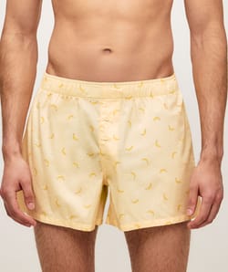 Katoenen boxershort met bananenprint;