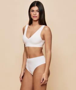 String taille haute microfibre sans coutures;