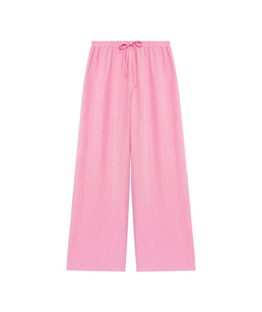 Straight-leg trousers with linen effect;