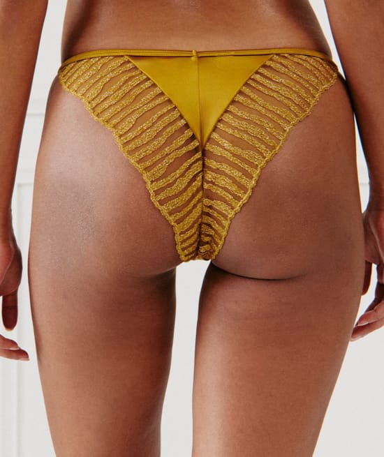 Embroidered microfibre briefs;