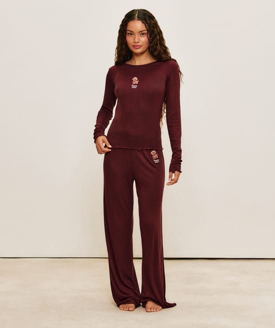 Pantalon en jersey c&ocirc;tel&eacute;;