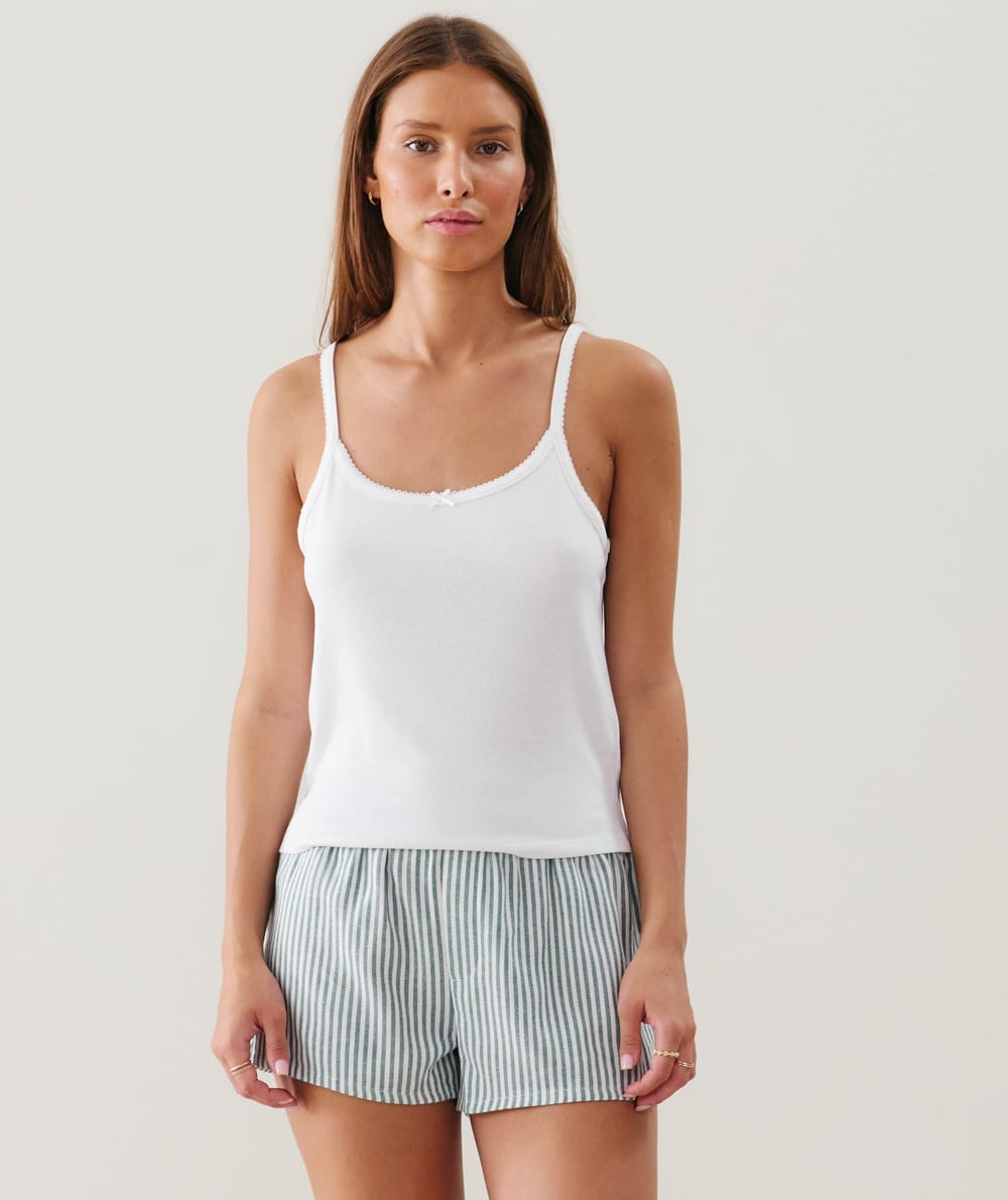 Striped jersey Shorts;