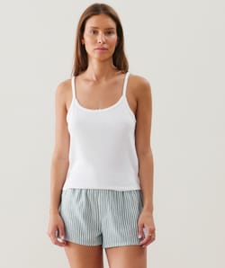 Striped jersey Shorts;