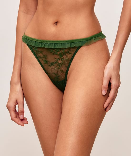 Lace thong;