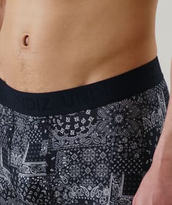 Cotton boxer shorts with pattern;