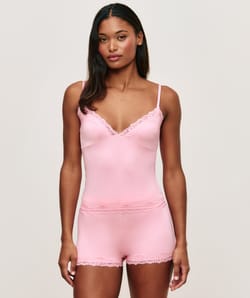 Caraco jersey et dentelle;