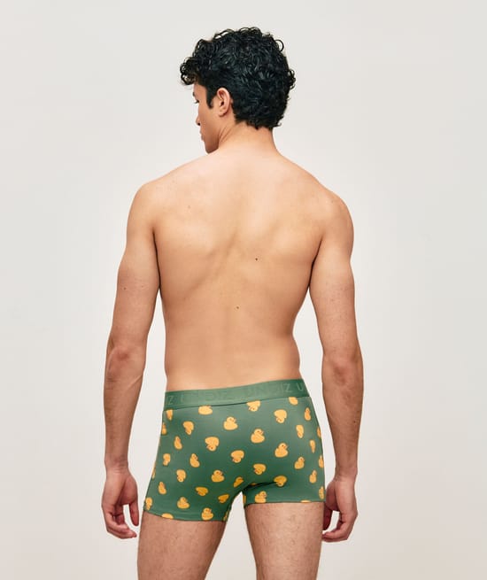 Boxer en coton imprim&eacute; canards;