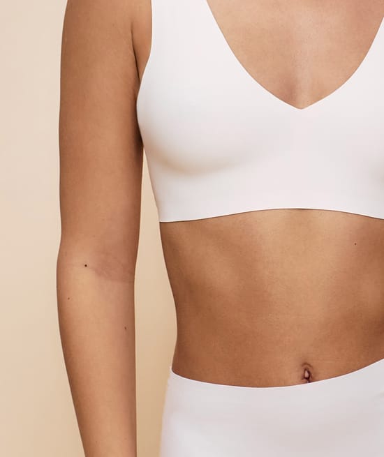 Seamless microfiber bra;