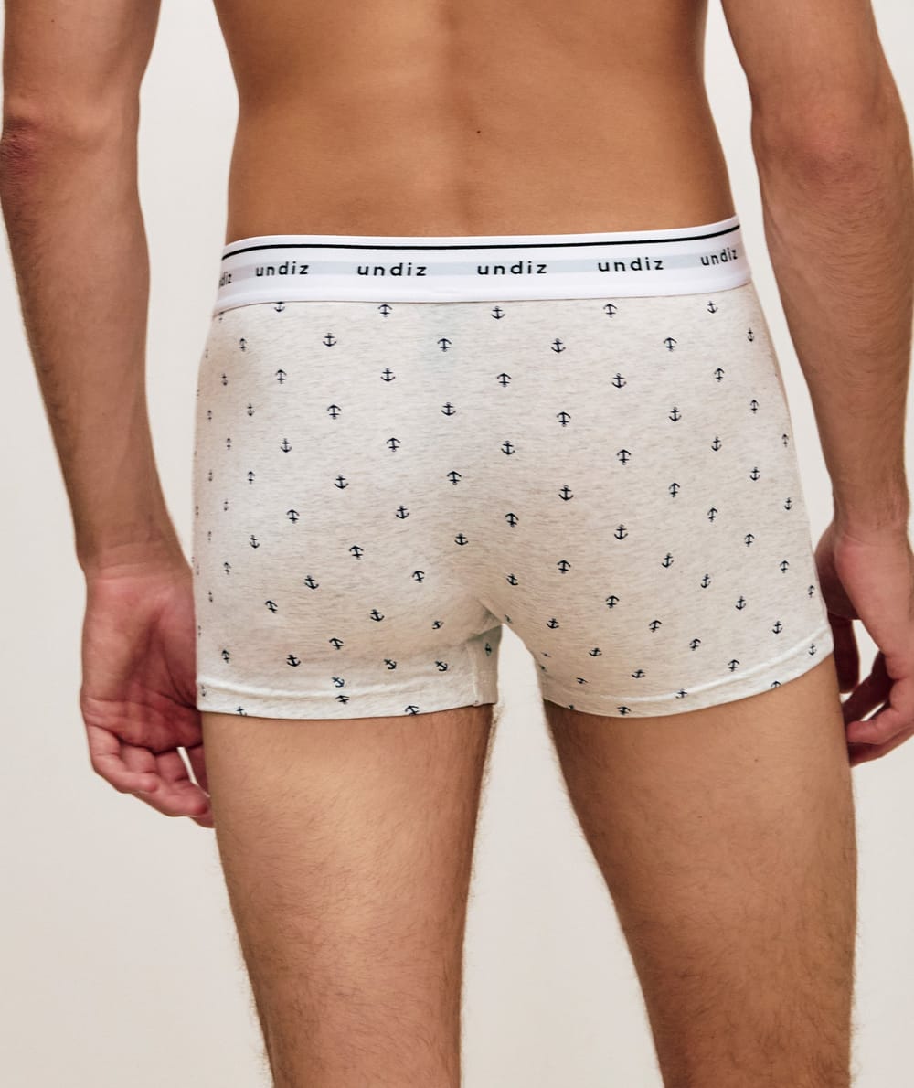 Patterned cotton boxer shorts;