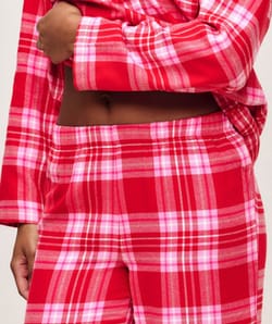 Ensemble de pyjama à carreaux en flanelle;