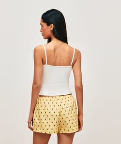 Pantalones cortos en popel&iacute;n de algod&oacute;n impreso de cactus;