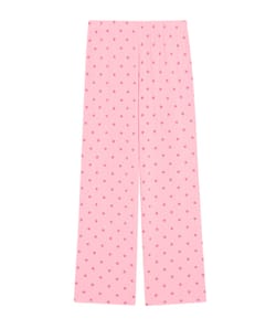 Pointelle trousers with strawberry pattern;