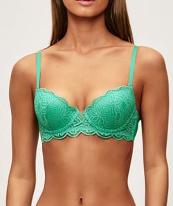 Padded lace bra;