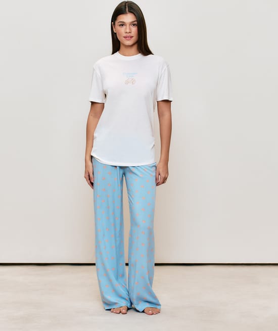 Croissant pattern trousers;