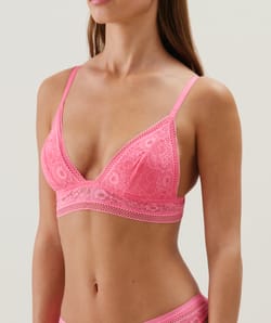 Lace triangle bra;