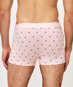 Cotton boxer with heart print;
