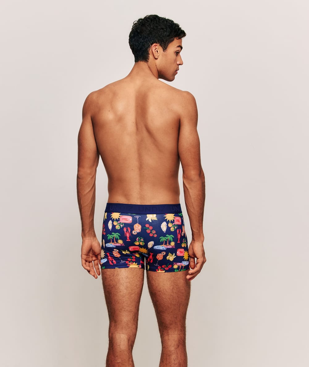 Boxer en coton à motifs;