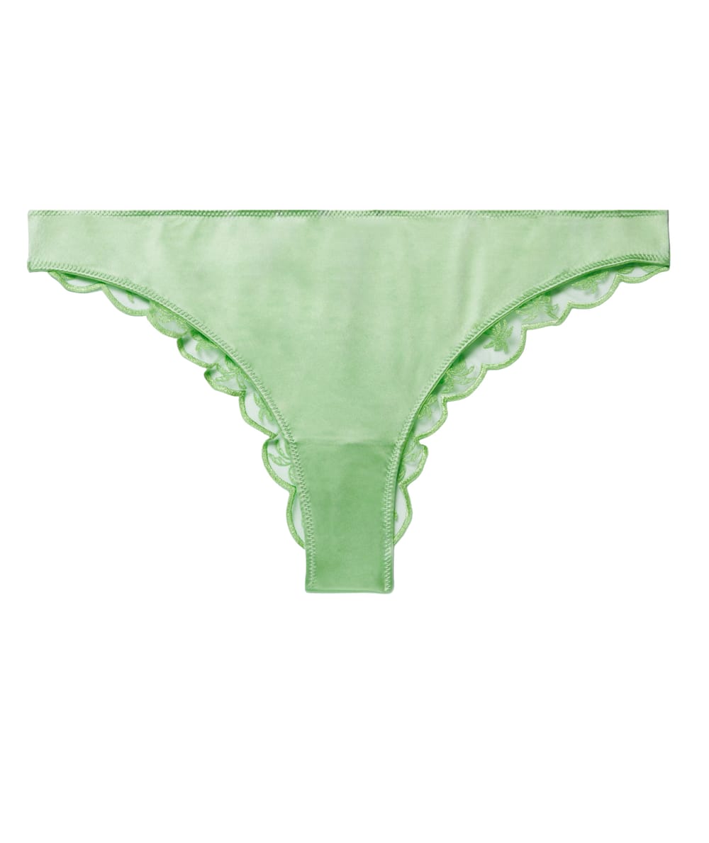 Thong with embroidery;