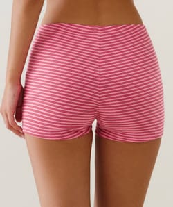 Short en jersey à rayures;