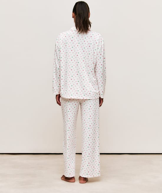 Patterned jersey pajama set;