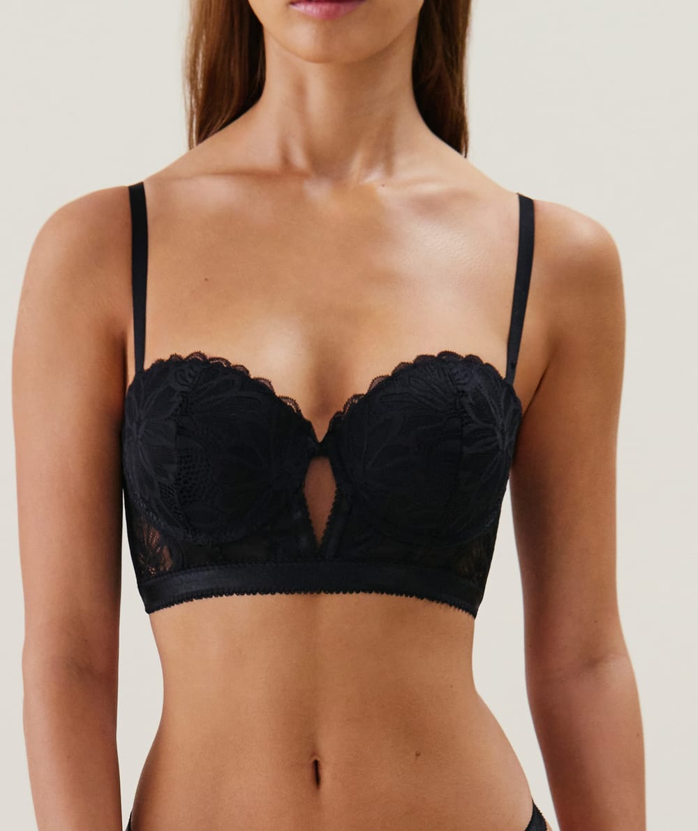 Bustier push-up de encaje;
