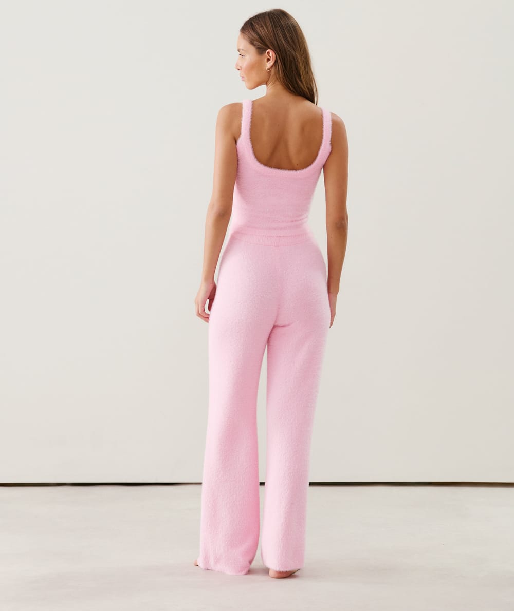 Pantalon en maille duveteuse;