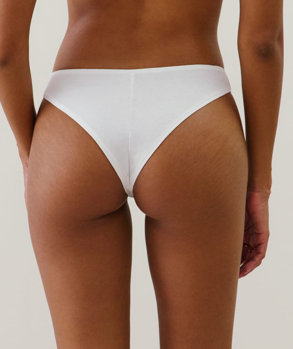 Organic cotton thong;