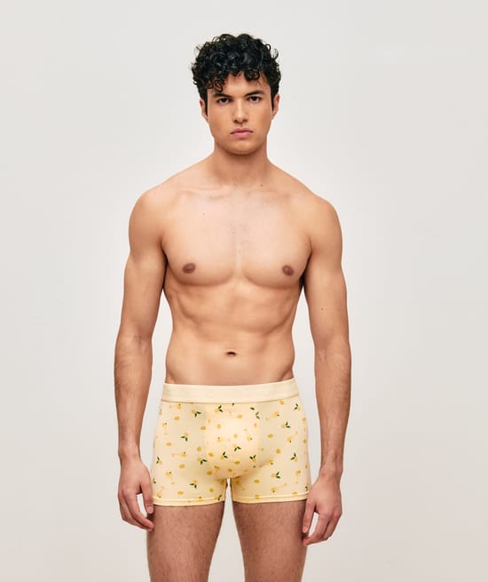 Boxer en coton imprim&eacute; cocktails et citrons;