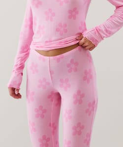 Legging en jersey à motifs rose;