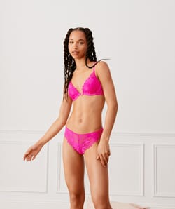 Soutien-gorge push-up en dentelle;
