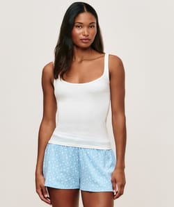 Short en jersey côtelé;