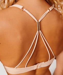 Lace balconette bra ;