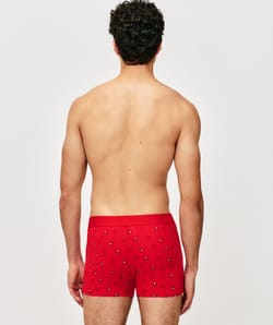 Patterned cotton boxer shorts;
