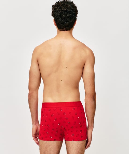 Patterned cotton boxer shorts;